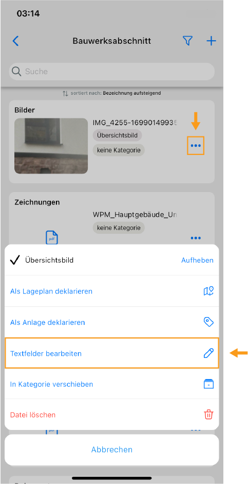 Textfelder bearbeiten App